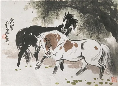 踏马迎春！温州画虎高手跨界画马