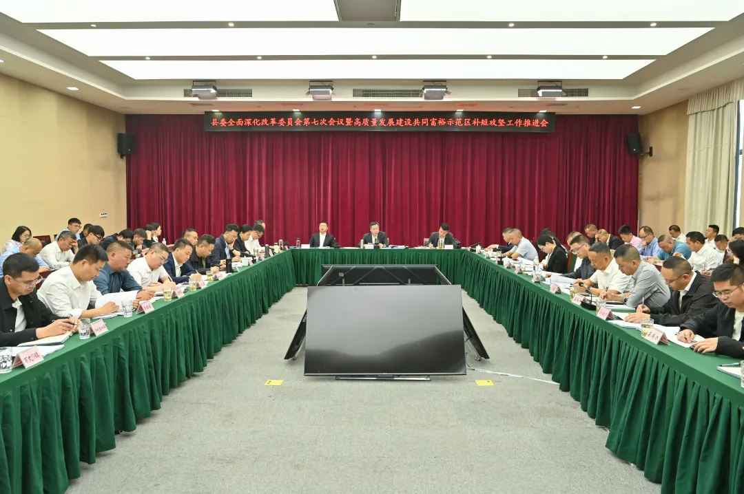 文成县委全面深化改革委员会第七次会议暨高质量发展建设共同富裕示范区补短攻坚工作推进会召开