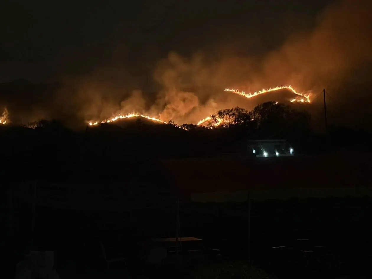 香港粉岭山火火情基本受控