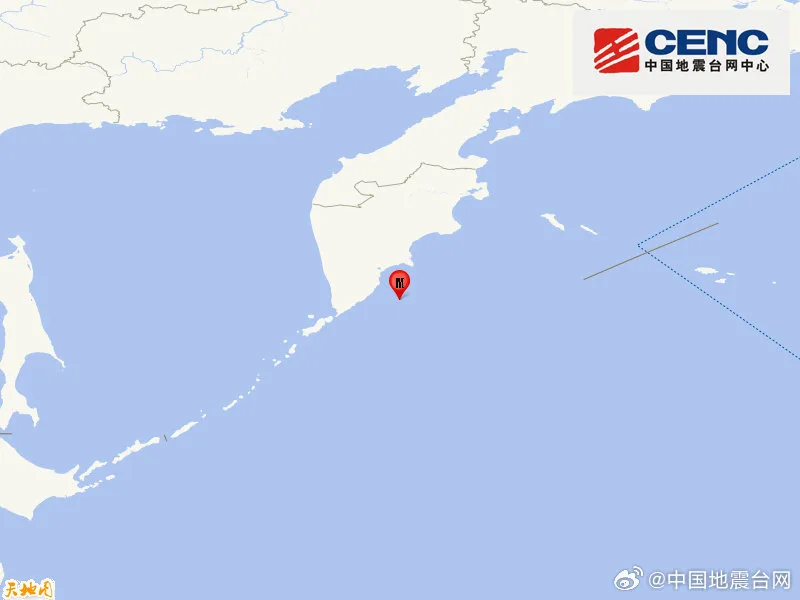 堪察加东岸附近海域发生5.6级地震 震源深度30千米